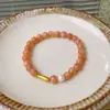 Pulsera de Cuentas de Fluorita Cristalina y Circonita Moda Lujo Ligero Pulsera de Gama Alta Temperamento de Nicho Joyería Versátil Venta al por Mayor