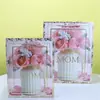 Bolsa de Regalo Blanca para el Día de la Madre Bolsa de Regalo Manual de Floristería Empaque para el Día de la Mujer Bolsa de Papel Portátil Bolsa de Regalo Extranjera Transfronteriza