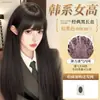 Fábrica Xuchang Perucas para Mulheres Cobertura Total da Cabeça Sem Costura de Partição Cabelo Liso Rabos Duplos Linha do Cabelo Lisa Peruca Longa Lisa Preta Cobertura da Cabeça