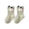 Calcetines Infantiles para Primavera, Otoño e Invierno, Clase A, Calcetines para Bebé Niños y Niñas, Calcetines Infantiles Zhuji, Calcetines de Algodón de Caña Media, Diseño de Dibujos Animados Sin Costuras