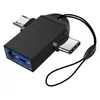 Adecuado para adaptador OTG tipo C multifuncional 2 en 1, convertidor USB para teléfono móvil, unidad flash USB, Android Apple 16