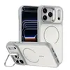 Adequado para Iphone18Promax Capa de Celular Cor Contrastante Sensação de Pele Suporte de Lente Apple 17 Sucção Magnética 15 Capa Protetora