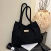 Bolsa de Mão Estilo Coreano, Nova Bolsa de Veludo Cotelê, Bolsa de Ombro, Bolsa Tote, Bolsa Grande de Alta Capacidade para Mulheres, Estudantes, Aula, Deslocamento
