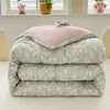 Tela arrugada estampada de algodón lavado modelo A nuevo, colcha rellena de algodón, colcha de una pieza para primavera y otoño, colcha de invierno suave y agradable para la piel