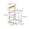 Estante para cuchillos y tablas de cortar estilo japonés estante para tablas de cortar estante para tapas de ollas almacenamiento de cuchillos y tablas de cortar estante de almacenamiento multifuncional acabado de cocina arte en hierro
