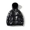 Comercio exterior transfronterizo nueva chaqueta de algodón brillante de invierno para hombre, abrigo corto de algodón estilo coreano con cuello alto, abrigo de algodón moderno de talla grande para hombre