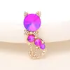 Acessórios de capa de celular de gato com pedras preciosas estilo coreano mais vendidos, acessórios DIY para tamancos, materiais de strass de coração de cristal e flor