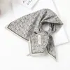 Lenço Xadrez com Bolinhas Vintage de Alta Qualidade Lenço Decorativo para Cabeça Lenço de Seda Novo Estilo Primavera e Verão
