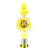 Amazon Girasol Caricatura Bolígrafo Accesorios PVC Doble Cara Cuentas de Refresco Creativo Bolígrafo con Cuentas Cuentas de Bollo con Cuentas