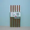 Palillos de Hierro Diez Pares Nuevos Chinos para Adultos Palillos de Hierro Dorados Palillos de Bambú Venta al por Mayor Palillos de Madera Hogar Alto Valor