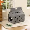 Nido para gatos de fieltro, adecuado para todas las estaciones, nuevo nido seguro semi-cerrado para gatos, casa especializada para dormir y rascar para gatos Maine Coon