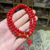 Pulsera de Loto de Cinabrio de Mineral Crudo con Múltiples Círculos para Mujer Arena Dorada Púrpura Amuleto Benmingnian Artículos naturales auténticos Pulsera