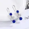 Aretes de moissanita simulación de transmisión en vivo para mujer estilo Ins amor plata de ley S925 circonita seis garras aretes de moissanita aretes