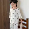 Pijama de Modal para Niños Niños, Estilo Delgado de Verano, Ropa de Casa para Niños Pequeños, Conjunto de Manga Tres Cuartos, Nuevo Modelo 2026, Clase A