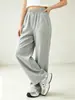 Calça de alfaiataria wide leg estilo coreano nova 2026, cintura média, com caimento, resistente a amassados, calça casual de perna reta, calça forrada com fleece para baixinhas