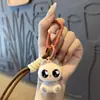 Lindo Llavero de Gato Siamés Afelpado Colgante Pequeño para Mochilas de Niñas, Llavero de Gato Siamés de Ojos Grandes Regalo Pequeño