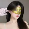 Máscara de Medio Rostro Bidimensional de Halloween Tigre Yaksha Tengu Hombre Lobo Máscara Accesorios de Disfraz para Fiesta