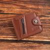 Cartera Nueva para Hombre Transfronteriza con Broche Metálico, Cartera con Cremallera, Cartera de Piel Sintética para Hombre, Tarjetero con Broche Magnético, Porta Tarjetas de Crédito