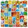 56 Adesivos Coloridos para Mala, Material para Colagem de Caderno de Viagem Pet Fofo Retrô Literário, Adesivos Decorativos à Prova d'Água e Sem Rastros