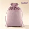 Bolsas de terciopelo personalizadas con cordón para almacenamiento de joyería transfronterizo, bolsas de tela de terciopelo, pequeñas bolsas de regalo con cordón
