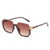 3220 Liquidación Gafas de Sol de Media Montura Exportación Transfronteriza Amazon para Hombre y Mujer Venta al por Mayor Gafas Anti-UV Dorado Plástico Mixto