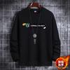 Suéter de cuello redondo para hombre, camiseta de manga larga interior estilo americano de primavera y otoño, ropa de otoño para hombre, camisa básica superior