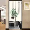 Nueva cortina de puerta estilo coreano, diseño simple de planta en maceta, estilo nórdico, para cocina del hogar, dormitorio, baño, cortina de privacidad, venta al por mayor