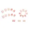 Uñas Portátiles Cortas Verano Dulces y Frescas Arte de Uñas Camelia Parche de Uñas Terminado Uñas Postizas de Gama Alta Venta al por Mayor