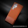 Funda Magnética para Teléfono de Cuero Liso con Empalme de Tela Adecuada para Samsung S26Ultra Funda Protectora Anticaídas para Huawei P80/Xiaomi