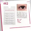 Agengpo Pestañas Postizas Enteras Naturales Tallo Delgado Tallo Transparente Pestañas Postizas Cabello de Hada Planas Pestañas de Fiesta Una Pieza