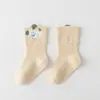 Calcetines para bebé para otoño e invierno, hechos de forro polar de coral, extra gruesos y cálidos, unisex, para recién nacidos, con diseños de dibujos animados, construcción sin costuras y ajuste holgado alrededor de los tobillos