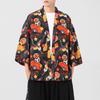 Estilo Japonês Retro Moda Harajuku Verão Marca de Moda Estilo Roupa Protetora Solar Manga Meia Cardigan Robe Tecido de Penas Estilo Étnico Chinês para Homens e Mulheres