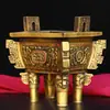 Adornos de Bronce Ding Latón Ding Latón Sheng Ding Artesanías Hogar Empresa Oficina Apertura de Tienda Regalos de Negocio