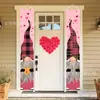 Decoración de Fiesta de Parejas Transfronteriza para el Día de San Valentín Cortina de Puerta Bandera Colgante para Porche Día de San Valentín Chino Romántico Venta al por Mayor