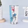 Taza Termo Creativa Transfronteriza de Acero Inoxidable 304, Doble Pared al Vacío para Cerveza, Impresión 3D, 20 oz, Portavasos para Coche