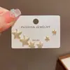 Conjunto de 3 peças de brincos da moda clássica versátil requintado japonês e coreano com um design minimalista e elegante
