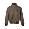 Jaqueta Harrington Eme Retro Workwear Outono e Inverno Roupa de Trabalho Casual Gola Alta Pequena Solta Curta Larga para Homens e Mulheres