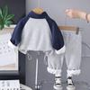 Traje de Otoño e Invierno para Niño 2025 Ropa de Invierno Nueva Ropa para Niños Estilo Invierno Sudadera Deportiva de Dos Piezas con Forro Polar para Bebé