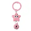 Llavero de campana de Bob Esponja colgante de dibujos animados llavero de cuentas DIY colgante de bolsa lindo de nicho regalo