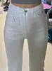 Jeans Acampanados Retro Americanos para Mujer, de Tiro Alto, Adelgazantes, Elásticos, para Personas Bajas, Pantalones Blancos, de Campana, hasta el Suelo