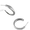 Brincos de Argola Simples Foscos Lisos Estilo Zhang Ruonan Brincos de Argola Brincos para Roupa de Trabalho Redondos Sem Furo Discos de Bobina de Mosquito Presilhas de Orelha para Mulheres
