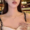 Collar Romántico de Perlas y Circonita con Diseño de Cielo Estrellado, Lujo Ligero y Sensación de Alta Gama, Cadena para Clavícula con Diseño de Moda Francesa, Mayoreo