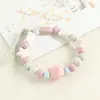 Pulsera de Joyería Kt Cat Dulce Macaron Diseño de Nicho Pulsera de Pareja Regalo para Mejor Amigo Pulsera Versátil de Cerámica