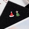 Novos Brincos Assimétricos de Papai Noel Coreia do Sul Floco de Neve Alce Sino Gotejamento de Óleo Brincos Delicados Brincos Brincos