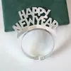 Decoración para Fiesta de Navidad 2025 Año Nuevo Headwear Papel de Aluminio Banda para la Cabeza FELIZ AÑO NUEVO