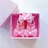Caixa de presente para bebê estilo coreano, faixa de cabeça com laço de bolinhas, presente de lua cheia para bebês, princesa, faixa de cabelo para crianças, meias, conjunto