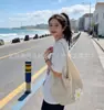 Bolsa de Palha Trançada à Mão Vazada para Mulheres, Estilo Casual Preguiçoso de Verão, Bolsa de Palha de Grande Capacidade, Bolsa de Ombro para Férias na Praia