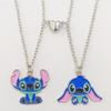 Colar de Joias Fofo de Desenho Animado Stitch Pingente Lilo & Stitch Esmalte Par Personalizado Acessórios de Liga para Homens e Mulheres