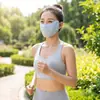 Mascarilla de Hielo de Seda con Degradado para Mujer en Verano, Protección Solar para Ciclismo al Aire Libre, Parasol, Mascarilla Transpirable de Cara Abierta para Protección Ocular, Venta al por Mayor