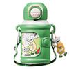 Copo de Água Infantil Personalizado de Alta Aparência, Duplo para Beber Fofo, Copo com Canudo Fofo, Copo Térmico de Aço Inoxidável 316 Anti-Queda para Crianças